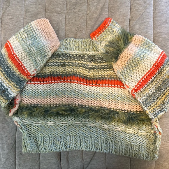 Urban Outfitters Multi-Coloured Cropped Cardigan - Picture 2 of 2